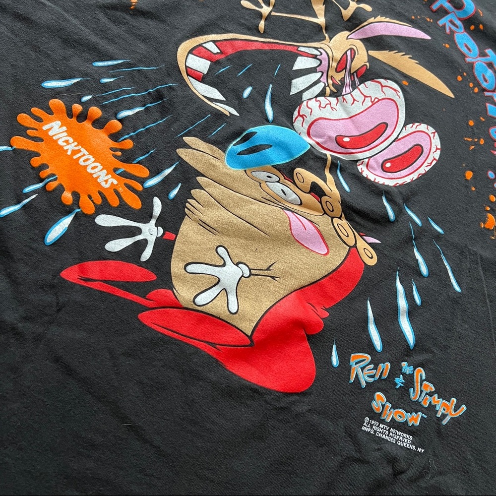 Authentic Vintage Ren & Stimpy YOU BLOATED SACK OF PROTOPLASM T-Shirt Sz XL - Picture 4 of 7